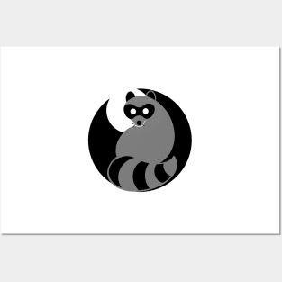 Trash Panda at Night, Trash Panda at Night (white background) Posters and Art